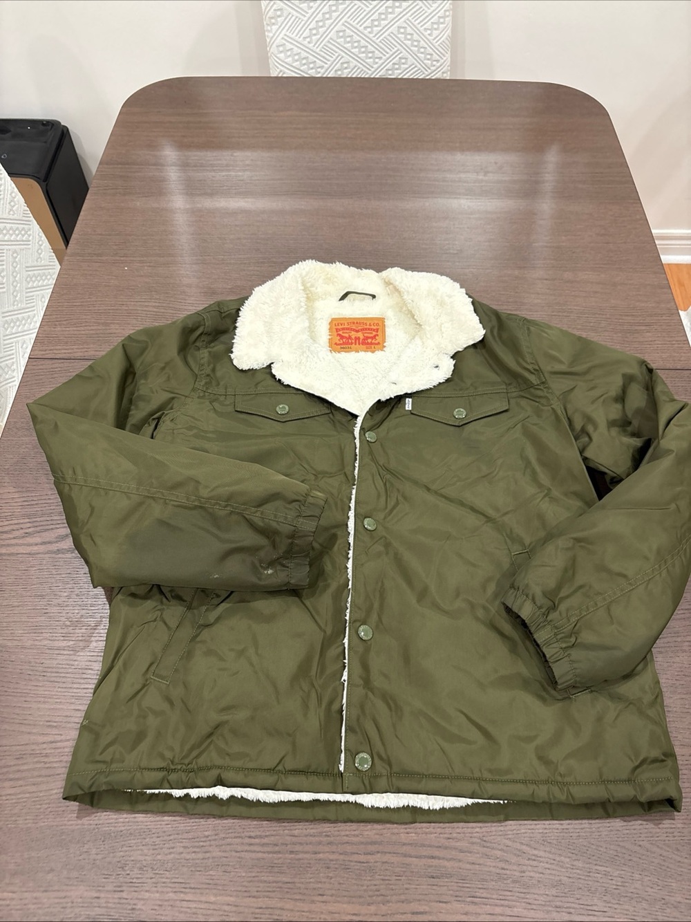 Levi's Original Men's Olive Green Sherpa-Lined Field Jacket 36031 Size L